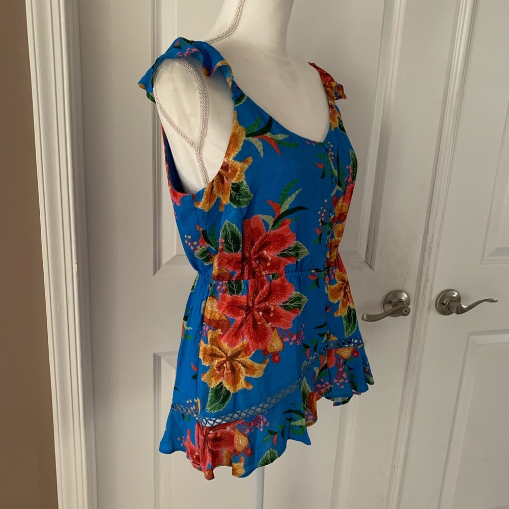 ANTHRO Farm Rio Ruffled Floral Tank - Picture 6 of 10